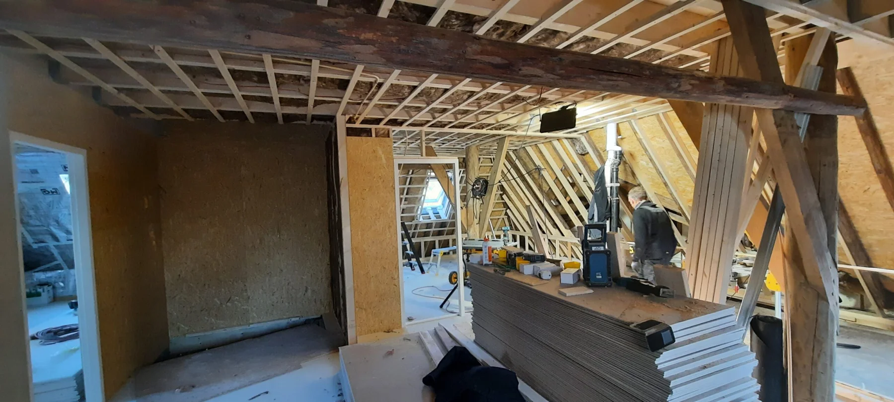Verbouwing van een kapconstructie