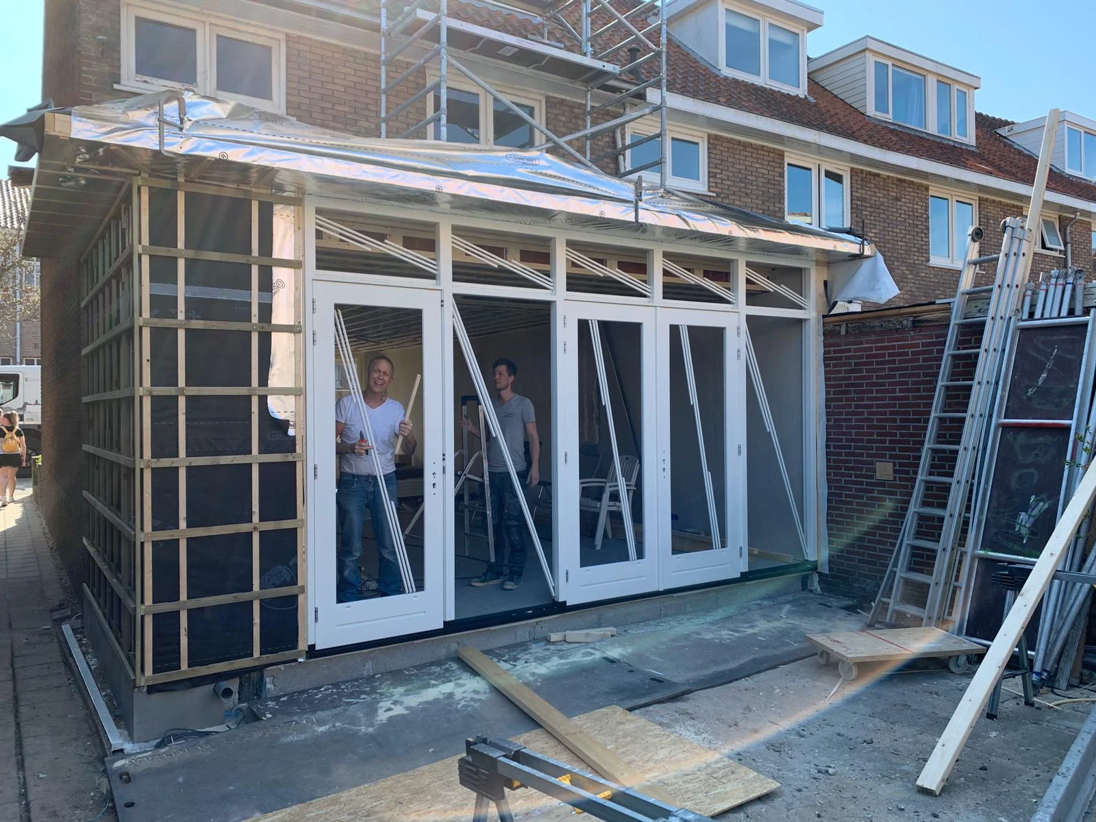 Aanbouw in uitvoering